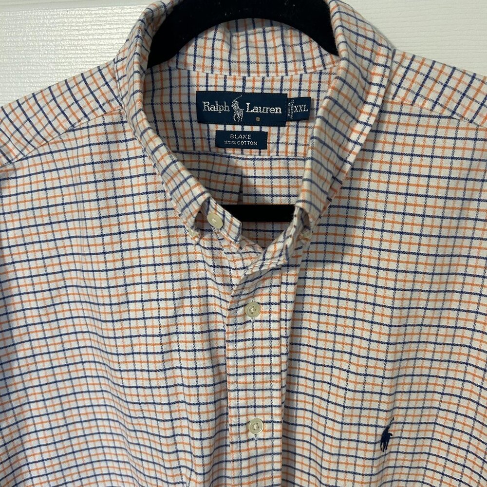 Ralph Lauren Blake Cotton Button Down Short Sleeve, XXL